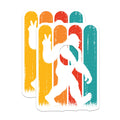 (2 Pack) Bigfoot Magnets - Sasquatch Peace Sign - Retro Cryptid Aesthetic Decoration - 5 Inches On Longest Side - Thick Durable Magnet - Made in USA - MAG22798