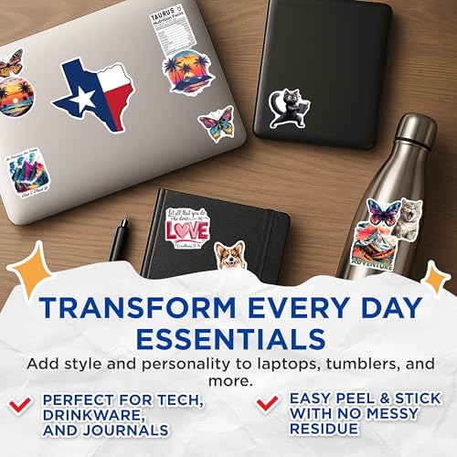 (3 Pack) Love Bible Verse Decals - 1 Corinthians - Christian Laptop Decal - 3 Inches On Longest Side - Easy Peel & Apply - Made in USA - 3MCS2738
