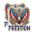 (2 Pack) Patriotic Eagle Stickers - Freedom - American Flag Eagle - USA Pride - 5" On Longest Side - Sticks to Smooth Flat Surfaces - Made in USA - BMCS7399