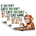 (3 Pack) Funny Monkey Chess Decals - Gamer Quote - Laptop Decal - 3 Inches On Longest Side - Easy Peel & Apply - Made in USA - 3MCS4825