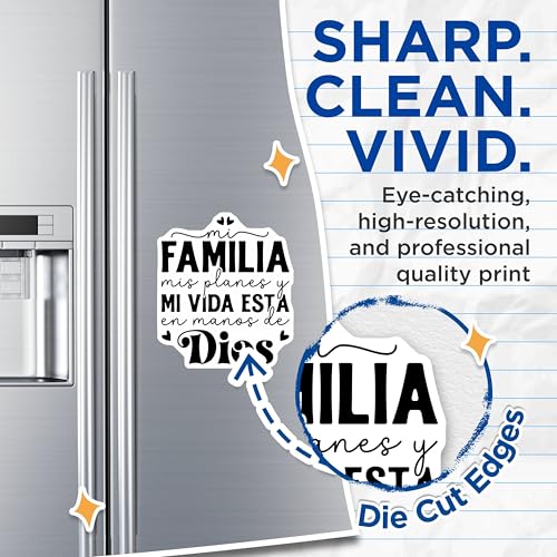 (2 Pack) Mi Familia Mis Planes Mi Vida Esta En Manos De Dios - Spanish Inspirational - Religious Quotes - 5" On Longest Side - for Cars, Fridges, Toolboxes - Made in USA - MAG3867
