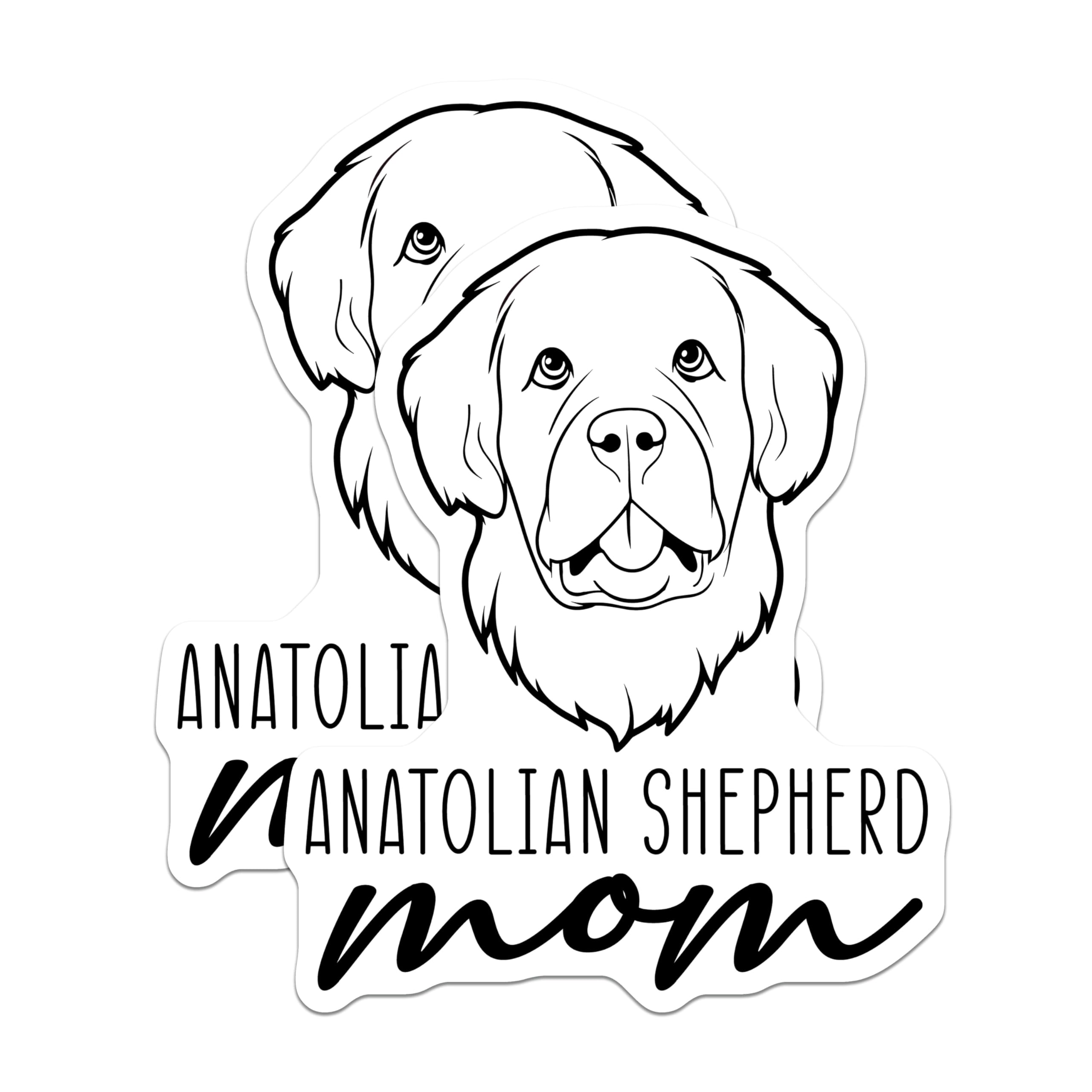 (2 Pack) Anatolian Shepherd Mom Magnets - Dog Lover Decor - Pet Parent Accessory - 5 Inches On Longest Side - Thick Durable Magnet - Made in USA - MAG27031