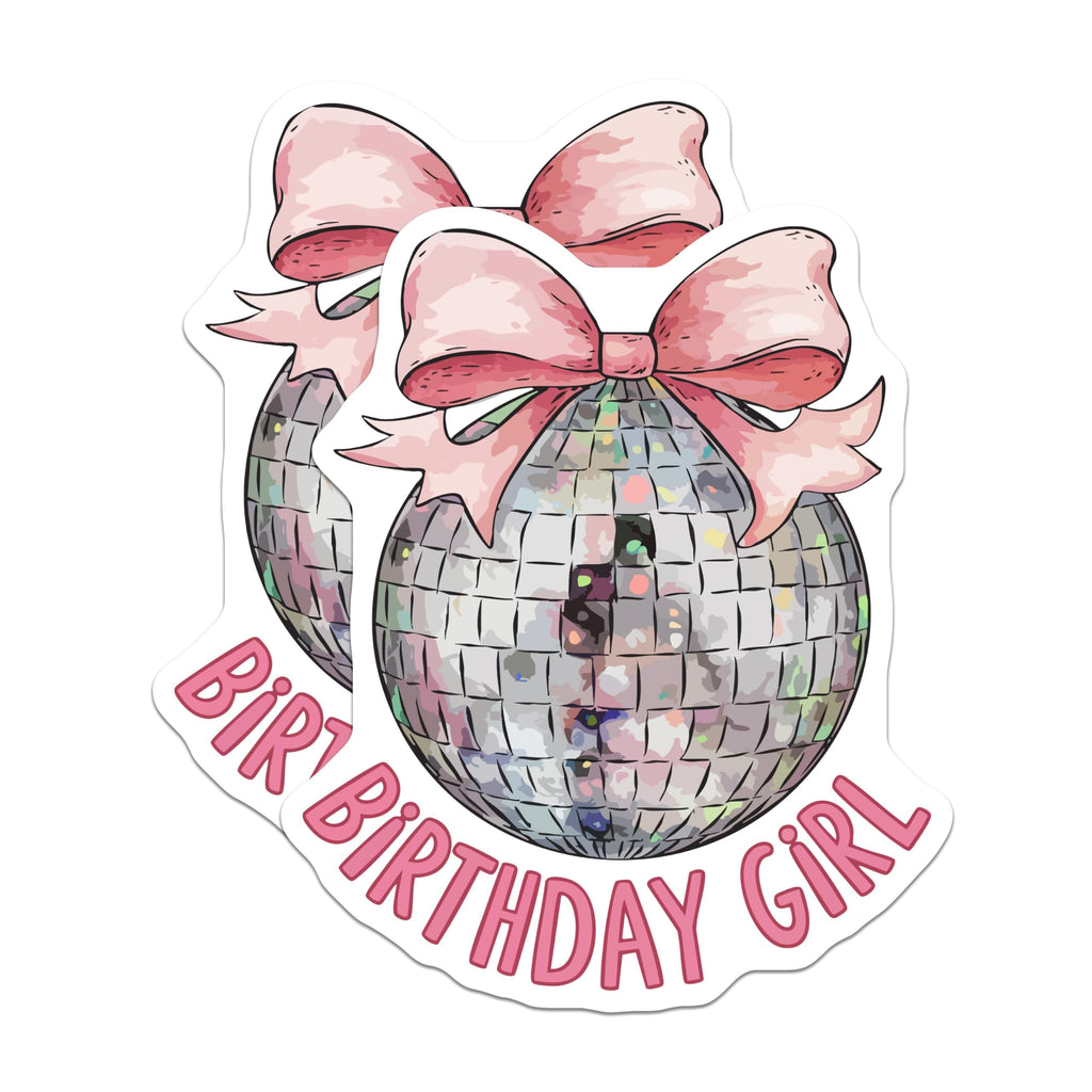 (2 Pack) Sparkling Disco Ball Birthday Magnets - Glamorous Party Girl Decoration - Festive Celebration Fridge Accents - 5 Inches On Longest Side - Thick Durable Magnet - Made in USA - MAG21266