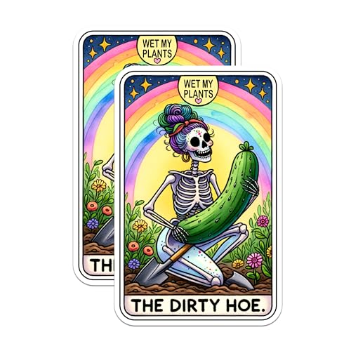 (2 Packs) Wet My Plants Dirty Hoe Magnets - Funny Sassy Sarcastic Magnets - 5 Inches On Longest Side - Premium Magnet - for Fridges, Toolboxes, Cars - Made in USA - MAG2464