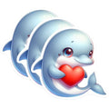 (3 Pack) Dolphin Decals - Cute Animal Stickers - Heart Decal - Laptop Decal - 3 Inches On Longest Side - Easy Peel & Apply - Made in USA - 3MCS2410