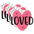 (3 Pack) John 3 16 Decals - Loved Heart Stickers - Inspirational Bible Verse Stickers - 3 Inches On Longest Side - Easy Peel & Apply - Made in USA - 3MCS1891