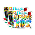 (2 Pack) Autism Awareness Teacher Magnets - AU-Some Kids Educator - Special Education Inclusion Decor - 5 Inches On Longest Side - Thick Durable Magnet - Made in USA - MAG24444