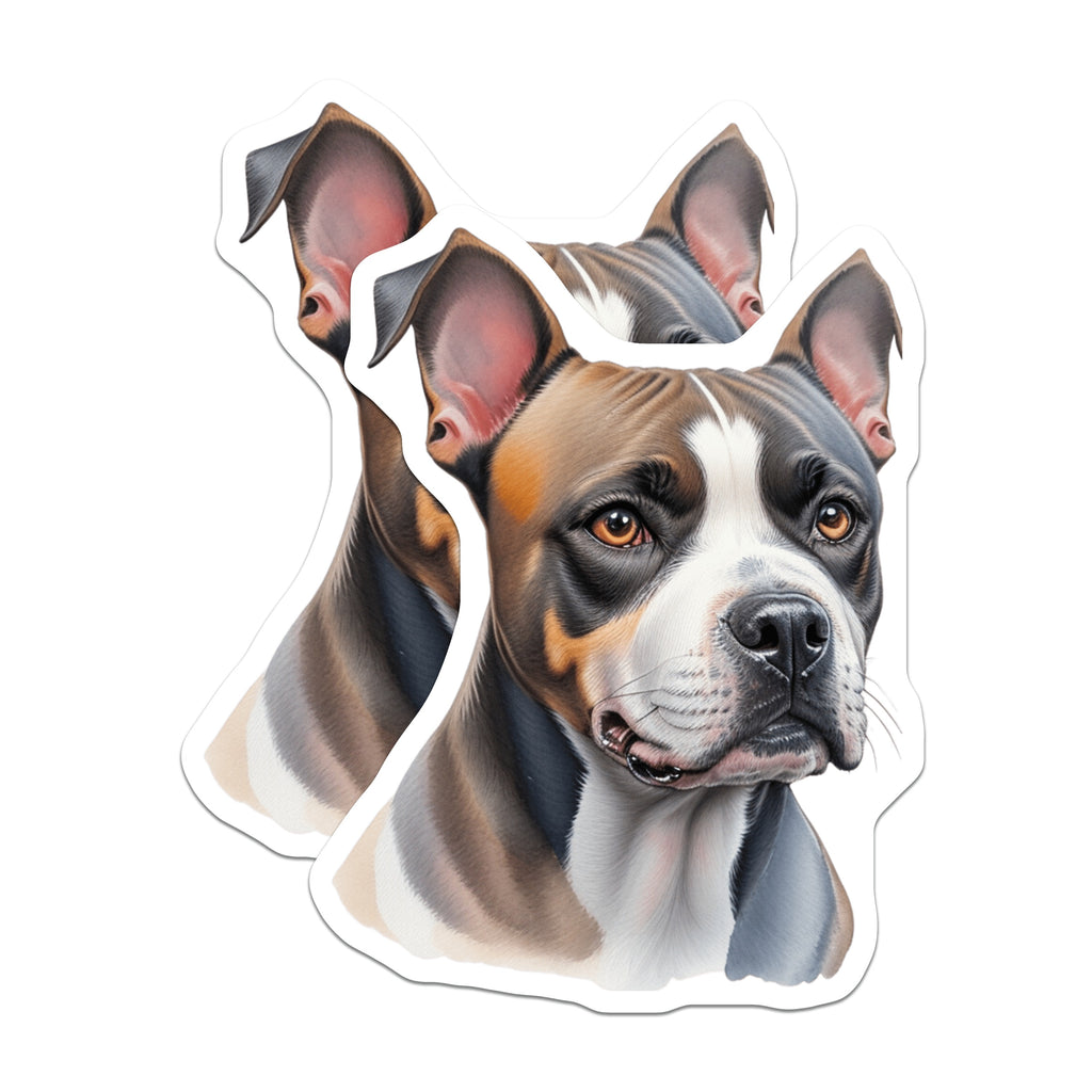(2 Pack) Pit Bull Dog Magnets - American Staffy Lover - Refrigerator Pet Owner Decor - Animal Friend Supplies - 5 Inches On Longest Side - Thick Durable Magnet - Made in USA - MAG39410