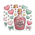 (2 Pack) Love Poison Magnets - Romantic Potion Decor - Hearts Bottle Aesthetic - Valentine's Day Magnet - 5 Inches On Longest Side - Thick Durable Magnet - Made in USA - MAG22925