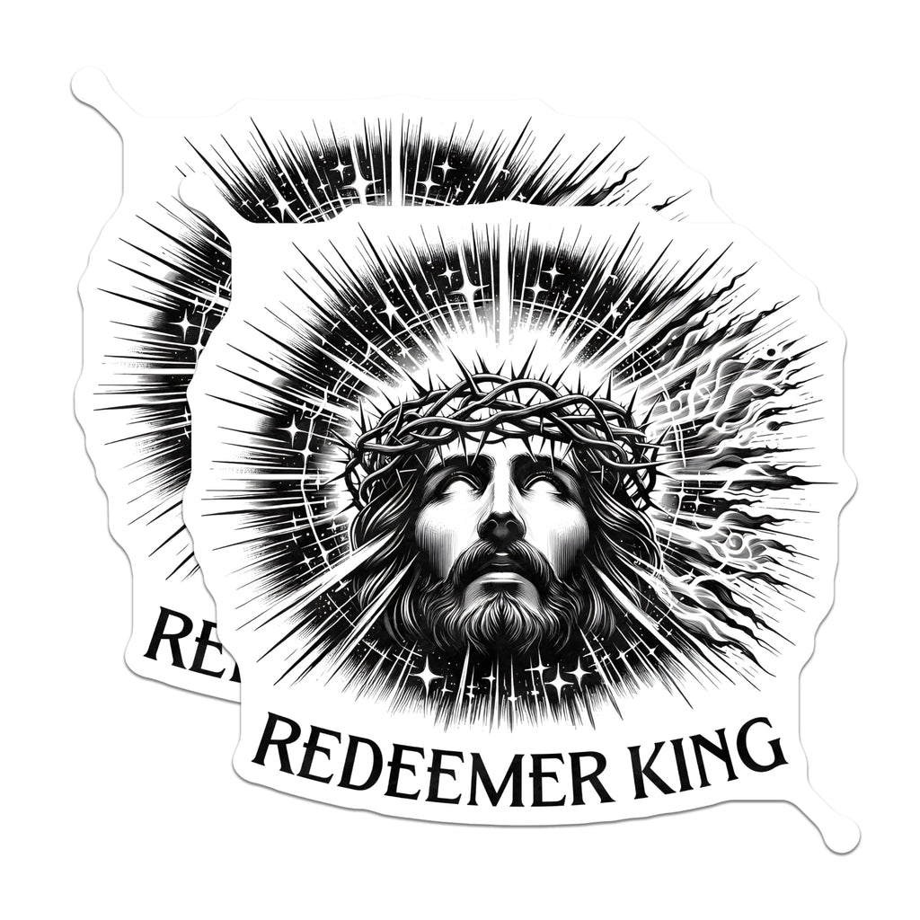 (2 Pack) Jesus Christ Magnets - Redeemer King Religious Art - Crown of Thorns Christian Decor - Spiritual Faith Display - 5 Inches On Longest Side - Thick Durable Magnet - Made in USA - MAG24198