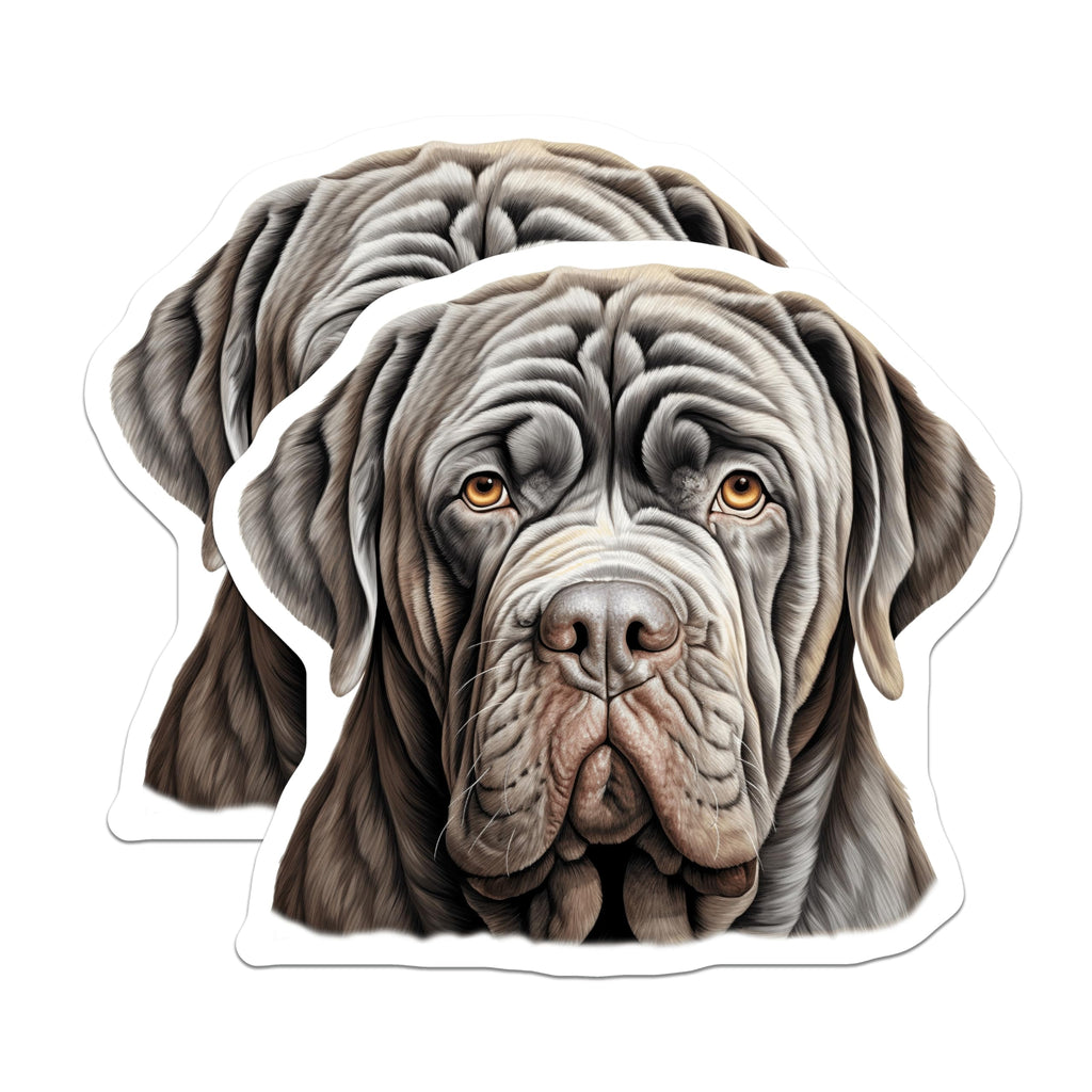 (2 Pack) Neapolitan Mastiff Dog Magnets - Giant Breed Pet Decor - Dog Mom Dad Home Accessory - 5 Inches On Longest Side - Thick Durable Magnet - Made in USA - MAG27576