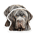 (2 Pack) Neapolitan Mastiff Dog Magnets - Giant Breed Pet Decor - Dog Mom Dad Home Accessory - 5 Inches On Longest Side - Thick Durable Magnet - Made in USA - MAG27576