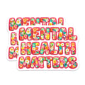 (2 Pack) Mental Health Matters Magnets - Floral Wellness Support - Inspirational Self Care Positivity Decor - 5 Inches On Longest Side - Thick Durable Magnet - Made in USA - MAG19543