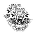 (2 Pack) Biker Quote Stickers - Motorcycle Rider Decal - Funny Biker Saying - 5" On Longest Side - Sticks to Smooth Flat Surfaces - Made in USA - BMCS5753