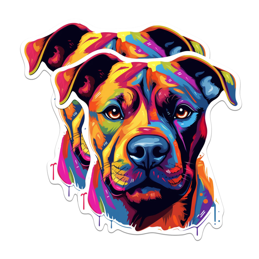 (2 Pack) Staffordshire Bull Terrier Dog Breed Magnets- 5 Inches On Longest Side - Choose from Over 100 Dog Breeds - for Cars, Refrigerators, Toolboxes - Made in USA - MAG1967