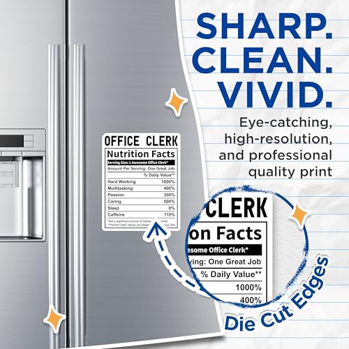 (2 Pack) Funny Nutrition Facts Magnet - Hard Working Multitasking Passion Caring - 5" On Longest Side - Sticks to Smooth Flat Surfaces - Made in USA - MAG10171