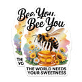 (2 Pack) Bee You Magnets - Inspirational Quote - Positive Message - Honey Bee Floral Decor - 5 Inches On Longest Side - Thick Durable Magnet - Made in USA - MAG38944
