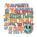 (2 Pack) Encouraging Retro Stickers - Motivational Stickers for Laptop - Positive Message Stickers - 5" On Longest Side - Sticks to Any Smooth Flat Surface - Made in USA - BMCS3043