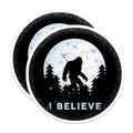 (2 Pack) Bigfoot Magnets - Sasquatch I Believe Statement - Cryptid Refrigerator Locker Magnets - 5 Inches On Longest Side - Thick Durable Magnet - Made in USA - MAG25356