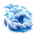 (2 Pack) Ocean Wave Magnets - Beach House Decor - Surfer Decor - 5 Inches On Longest Side - Thick Durable Magnet - Made in USA - MAG29257