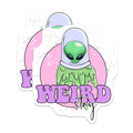 (2 Pack) Alien Stickers - Stay Weird - Fun Alien Vinyl Decal - 5" On Longest Side - Sticks to Smooth Flat Surfaces - Made in USA - BMCS7764
