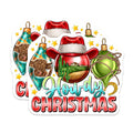 (2 Pack) Cowboy Christmas Magnets - Howdy Christmas Decor - Highland Cow Santa Hat Ornaments - Rustic Farmhouse Holiday - 5 Inches On Longest Side - Thick Durable Magnet - Made in USA - MAG24687