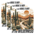 (3 Pack) Desert Landscape Decals - Cacti Silhouette Art - Inspirational Quote Decals - 3 Inches On Longest Side - Easy Peel & Apply - Made in USA - 3MCS1628