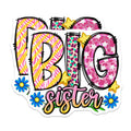 (2 Pack) Big Sister Magnets - Vibrant Sibling Announcement - Cute Kids Room Decor - New Baby Celebration - 5 Inches On Longest Side - Thick Durable Magnet - Made in USA - MAG23247
