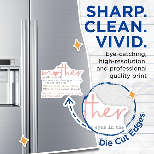 (2 Pack) Mother Definition Magnets - Dictionary Definition - Funny Home Magnet - Inspirational Quote - 5" On Longest Side - for Cars, Fridges, Toolboxes - Made in USA - MAG7056