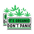 (2 Pack) It's Organic Don't Panic Magnets Magnets - Funny Organic Sign - Cannabis Leaf Fridge Magnet - 5" On Longest Side - Made in USA - Sticks to Refrigerators & Metal Surfaces - MAG8677