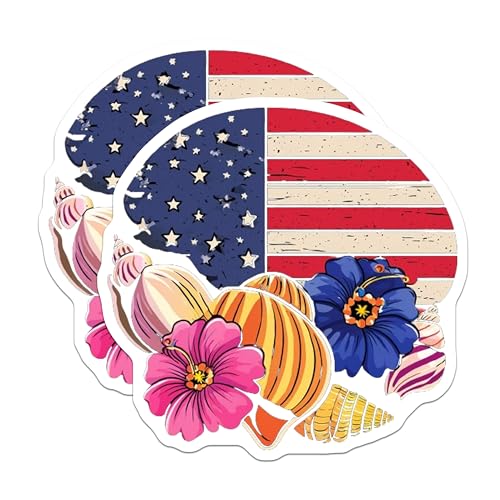 (2 Pack) American Flag Magnets Magnets - 5" On Longest Side - Made in USA - Sticks to Refrigerators & Metal Surfaces - MAG8999