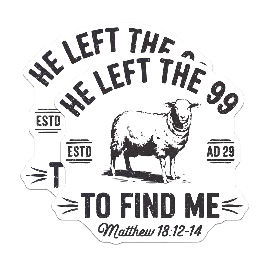 (2 Pack) Lost Sheep Christian Magnets - Matthew 18:12-14 Scripture Verse - Religious Refrigerator Decor - 5 Inches On Longest Side - Thick Durable Magnet - Made in USA - MAG24467