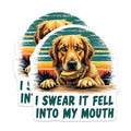 (2 Pack) Funny Dog Stickers - Cute Animal Quote Stickers - Dog Humor Decals for Laptops - 5" On Longest Side - Sticks to Smooth Flat Surfaces - Made in USA - BMCS4654