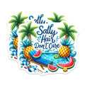 (2 Pack) Sally Hair Don't Care Pool Magnets Magnets - 5" On Longest Side - Made in USA - Sticks to Refrigerators & Metal Surfaces - MAG9294