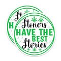 (2 Pack) Stoners Have The Best Stories Magnets Magnets - Funny Weed Quote - Cannabis Leaf Decor - 5" On Longest Side - Made in USA - Sticks to Refrigerators & Metal Surfaces - MAG9227