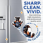 (2 Pack) Cute Puppy in Pocket Magnets - Adorable Dog - Fun Fridge - Unique Pet Lover - Animal Design - 5" On Longest Side - for Cars, Fridges, Toolboxes - Made in USA - MAG4411