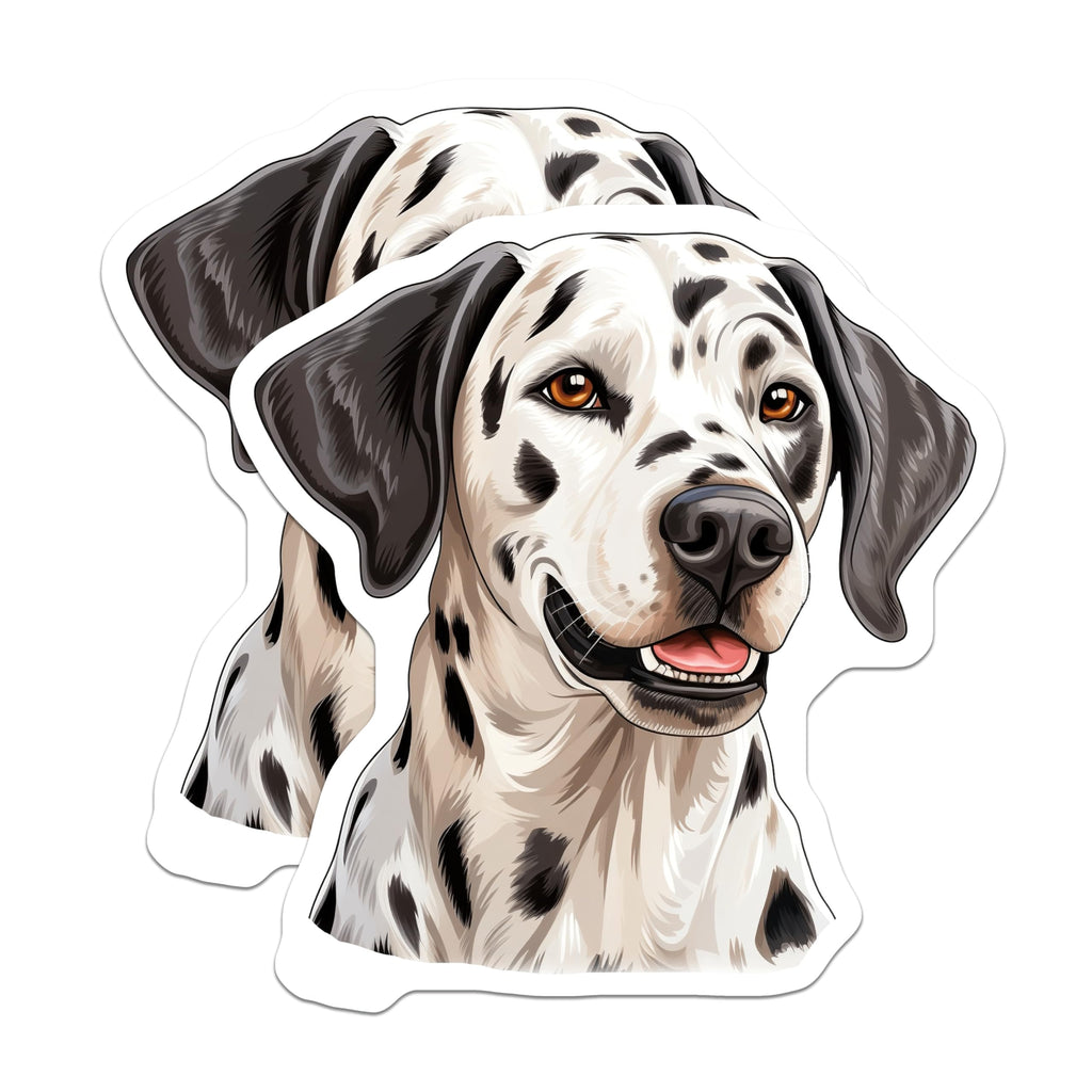 (2 Pack) Dalmatian Dog Magnets - Adorable Pet Owner Decor - Dog Mom Fridge Accent - 5 Inches On Longest Side - Thick Durable Magnet - Made in USA - MAG25124