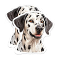 (2 Pack) Dalmatian Dog Magnets - Adorable Pet Owner Decor - Dog Mom Fridge Accent - 5 Inches On Longest Side - Thick Durable Magnet - Made in USA - MAG25124