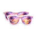 (2 Pack) Tropical Sunset Sunglasses Magnets - Beach Scene Refrigerator Decor - Vacation Wanderlust Art - 5 Inches On Longest Side - Thick Durable Magnet - Made in USA - MAG37732