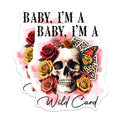 (2 Pack) Wild Card Magnets - Skull and Roses - Playing Card Magnets - 5" On Longest Side - Premium Magnet - for Cars, Refrigerators, Toolboxes, Lockers - Made in USA - MAG14731