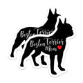 (2 Packs) Boston Terrier Mom Magnets - Boston Terrier Dog Breed Dog Mom Dad Magnets - 5 Inches On Longest Side - Premium Magnet - for Fridges, Toolboxes, Cars - Made in USA - MAG2444