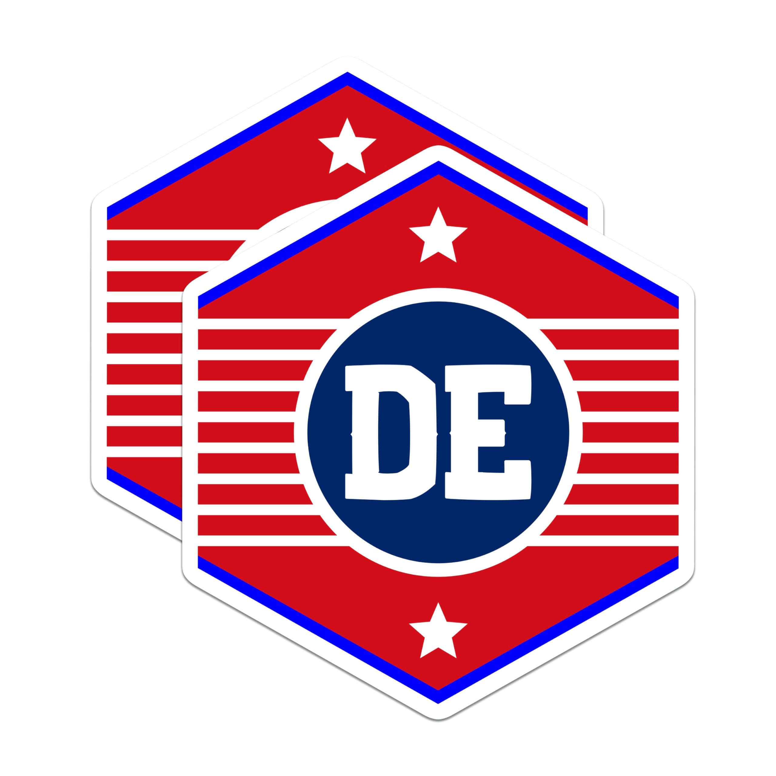 (2 Pack) DE State Pride Magnets - Delaware Home Decor - State Symbol Souvenir - 5" On Longest Side - Premium Magnet - for Cars, Refrigerators, Toolboxes, Lockers - Made in USA - MAG17955