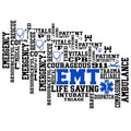 (3 Pack) EMT Word Art Decals - Emergency Medical Decals - First Responder Stickers - 3 Inches On Longest Side - Easy Peel & Apply - Made in USA - 3MCS0532