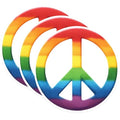 (3 Pack) Rainbow Peace Sign Decals - LGBTQ Pride Stickers - Laptop Decals - 3 Inches On Longest Side - Easy Peel & Apply - Made in USA - 3MCS1110