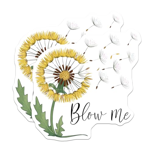 (2 Pack) Dandelion Blow Me Magnets Magnets - Inspirational Home Decor - Flower-Themed Office Accessories - 5" On Longest Side - Made in USA - Sticks to Refrigerators & Metal Surfaces - MAG8618