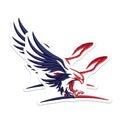 (2 Pack) Eagle Stickers - Falcon Sticker - Bird Decal - Animal Art - Bird Enthusiast Sticker - Avian Vinyl Decal - 5" On Longest Side - Sticks to Smooth Flat Surfaces - Made in USA - BMCS6441