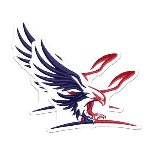 (2 Pack) Eagle Stickers - Falcon Sticker - Bird Decal - Animal Art - Bird Enthusiast Sticker - Avian Vinyl Decal - 5" On Longest Side - Sticks to Smooth Flat Surfaces - Made in USA - BMCS6441