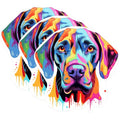 (3 Pack) Colorful Dog Decals - Abstract Art Dog - Laptop Decals - 3 Inches On Longest Side - Easy Peel & Apply - Made in USA - 3MCS0742