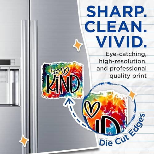 (2 Packs) Be Kind Magnets - Positive Inspiring Motivating Be Love Magnets - 5 Inches On Longest Side - Premium Magnet - for Fridges, Toolboxes, Cars - Made in USA - MAG2503