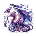 (2 Pack) Mystical Dragon Magnets - Purple Fantasy Creature - Whimsical Refrigerator Locker Decor - Unique Dragon Collector Item - 5" - Durable Magnet - Made in USA - MAG37837